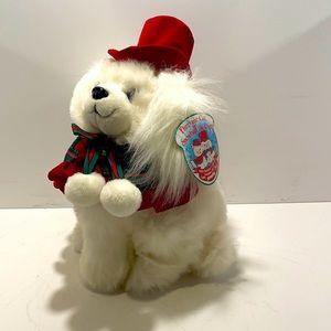Vintage 1992 Shopko Christmas Collection Stuffed Snowball Pup  Stuffed Animal